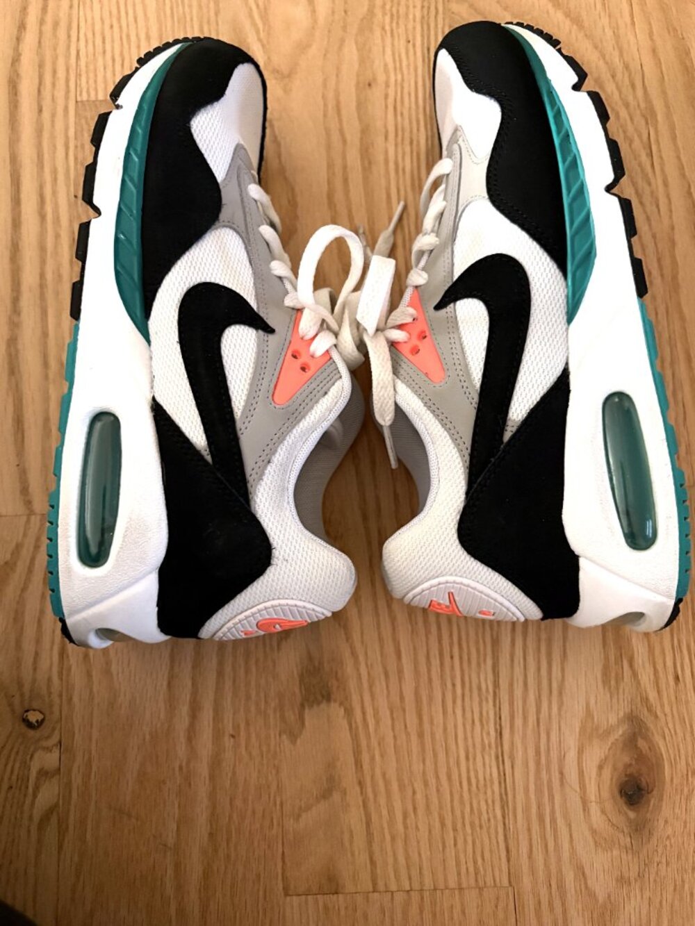 Nike Air Max Correlate Women's 8.5 White Teal Coral South Beach Sneakers